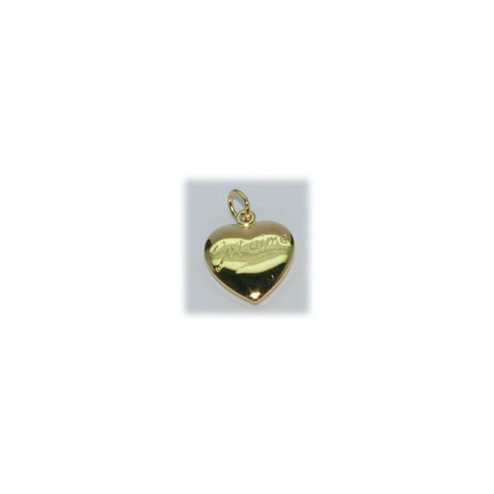 Pendentif Plaqu Or Coeur Je T Aime