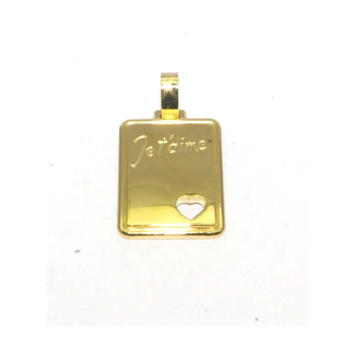 Pendentif Plaqu Or X Mm Je T Aime Avec Coeur Ajour